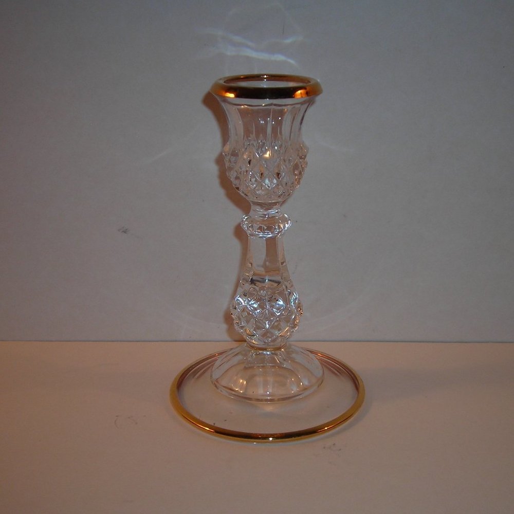 Longchamp France lead crystal CANDLESTICK